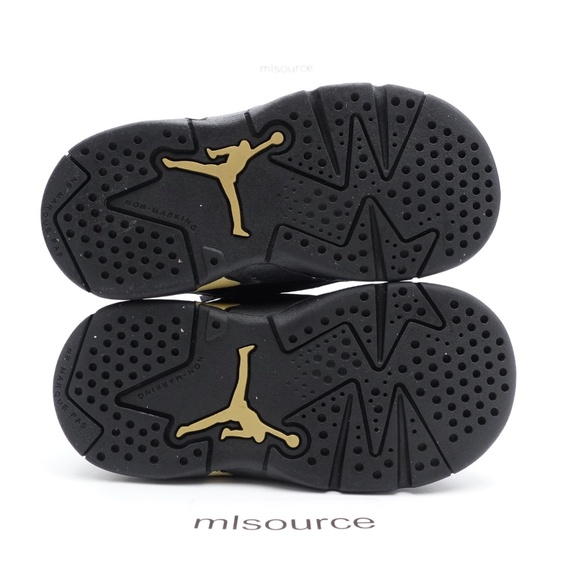 NEW Size 6 Toddler Kid's Jordan MVP Stretch Lace Sneakers DZ5576-007 Black/Gold - Picture 7 of 10